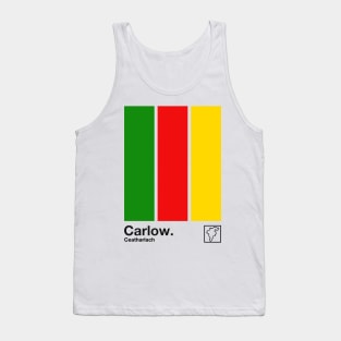 County Carlow / Original Retro Style Minimalist Poster Design Tank Top